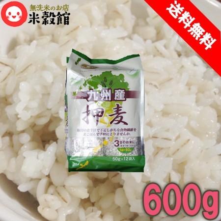 麦 600g 九州産押し麦 (50g×12入り) 送料無料 石橋工業