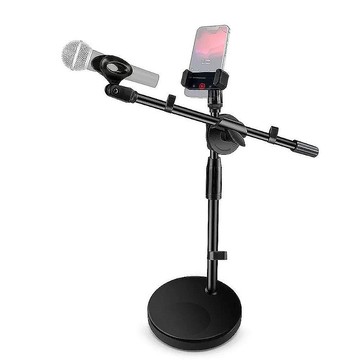 【品菲特PINFIS 】多功能麥克風架 K歌手機架 -時尚黑