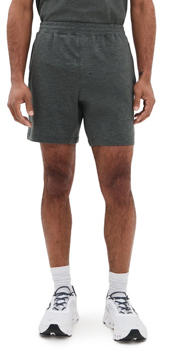 Alo Yoga Conquer React Performance Shorts 7 Charcoal Green Heather XXL