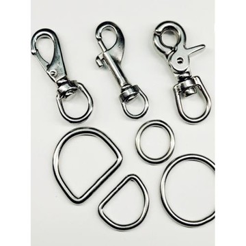 實心304不銹鋼狗扣 單頭鉤 寵物掛扣 牽引繩鎖扣 DIY狗繩鉤扣