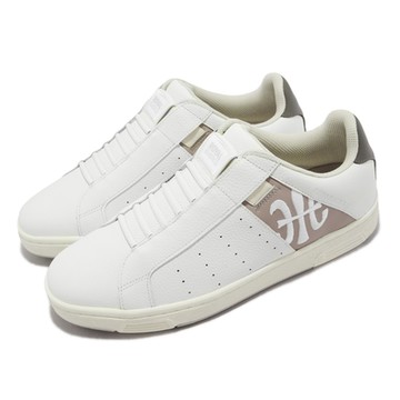 Royal Elastics 休閒鞋 Icon 男鞋 白 棕 真皮 彈力帶 回彈 無鞋帶 小白鞋 01931078