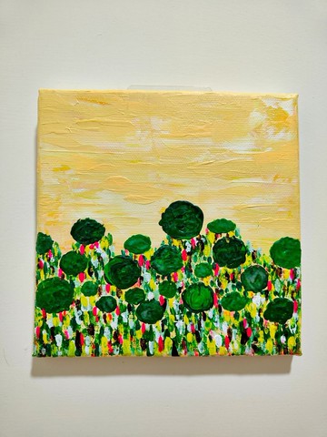 夜光銅錢草壓克力畫/無框畫/掛畫/原畫/畢業禮物/擺飾/聖誕禮物