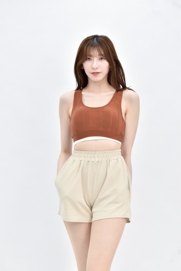 加購優惠(S) 棕色無袖 bra top上衣