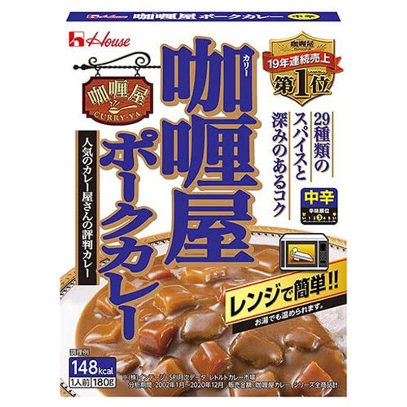 ハウス食品 カリー屋 ポークカレー 中辛 180g×30個入