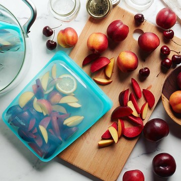 美國 Stasher 大長形矽膠密封袋-湖水藍