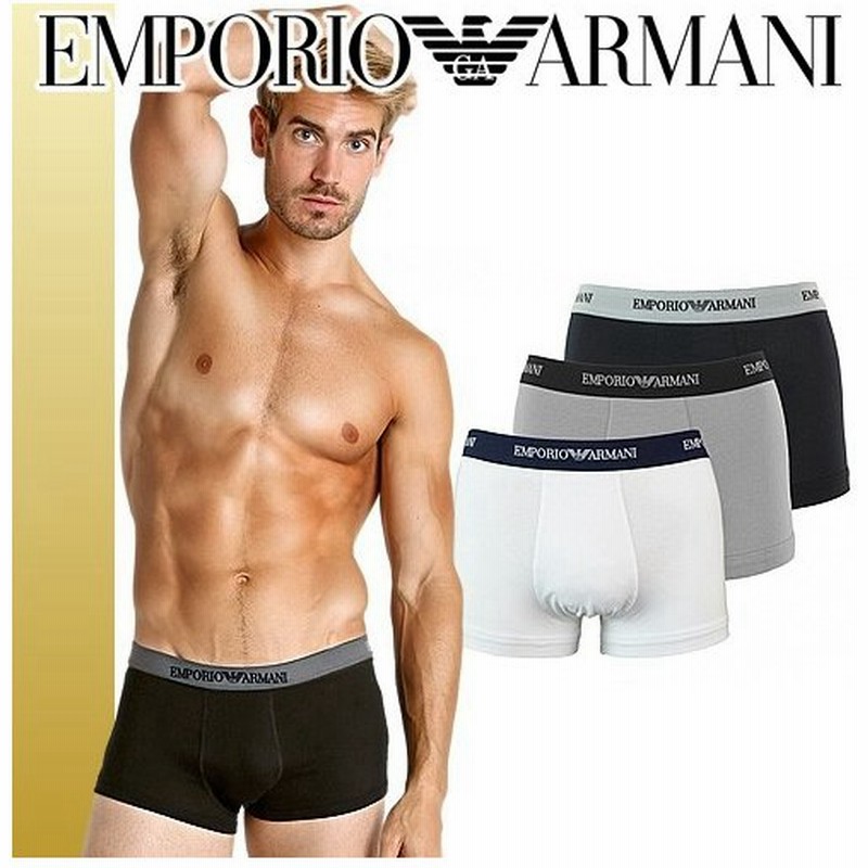 エンポリオアルマーニ Emporio Armani 下着 メンズ ボクサーパンツ 3枚セット 白 黒 ホワイト ブラック Cc717 通販 Lineポイント最大0 5 Get Lineショッピング