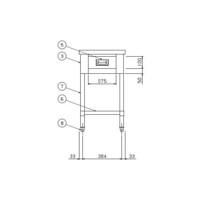 新品 送料無料 マルゼン 調理台 BG無 業務用 ステンレス スノコ板付 SUS304 BWX-046N W450×D600 - 5