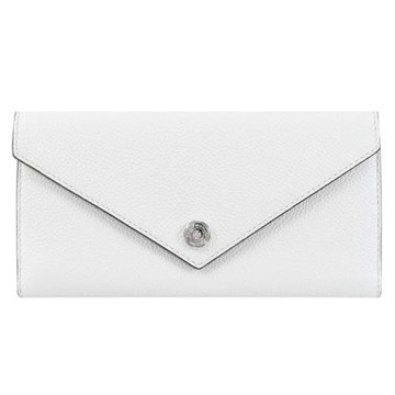 TORY BURCH 169530 內裏壓花皮革信封式三折長夾.淺灰