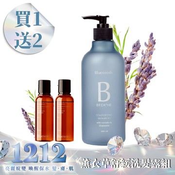 【雙12限定 買1送2】薰衣草洋甘菊舒緩洗髮露 500ml x1+ 100ml x2｜告別乾澀 全髮質適用