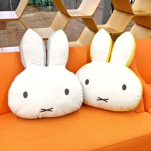 我適文創｜MIFFY米飛兔 大頭靠枕 -水藍/鵝黃
