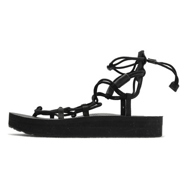 Teva 休閒鞋 Midform Infinity 黑 女鞋 羅馬鞋 中厚底 增高 涼鞋 夾腳 綁帶 1127890BLK