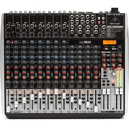 Behringer アナログミキサー 22チャンネル2バス 1ノブコンプ エフェクト USBオーディオインターフェース搭載 XENYX QX2222USB ブラック