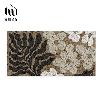 【好物良品】花卉系列《魅影浮花》㊣獨家設計㊣大尺寸可剪裁玄關大門絲圈刮泥墊｜可訂製尺寸請聯繫LINE客服@haowu