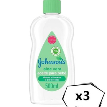 義大利Johnsons 嬰兒潤膚油(500ml 全新升級)x 3
