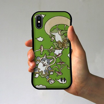Grip iPhone 手機殼 Fujin Raijin 綠
