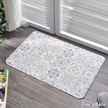 義大利La Belle 西班牙花磚 抗菌可水洗軟式珪藻土強效吸水地墊 60*39CM