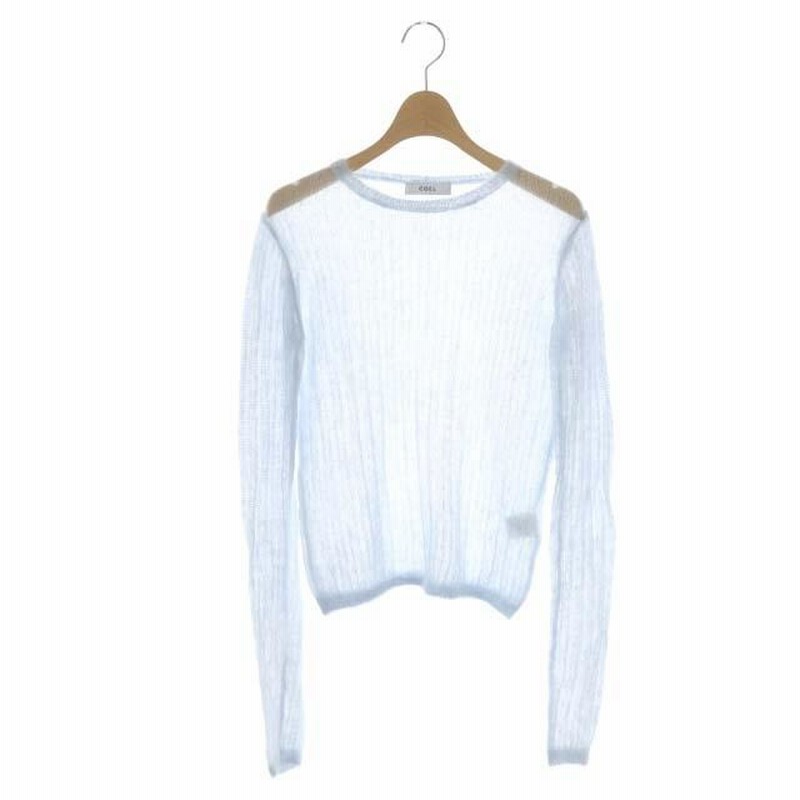 コエル COEL × T. 22AW モヘヤシアーリブニット セーター 長袖 クルー 