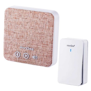 MoniSee 莫尼希 簡約時尚自發電無線門鈴 一對一 IPX6級防水 透光發訊 150公尺有效距離  1組