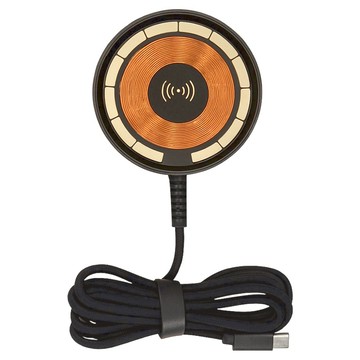 PHILIPS 飛利浦 磁吸無線快充充電器 2m 61 x 61 x 6.4mm 63g  黑色 + 金色  1盒