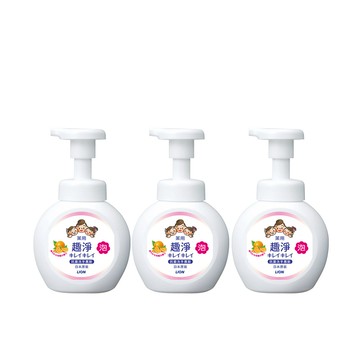 檔期限定!日本獅王趣淨洗手慕斯 清爽柑橘 250ml x3入團購組