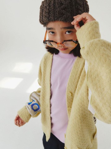 Overfit Medium Weight Cardigan [Yellow]