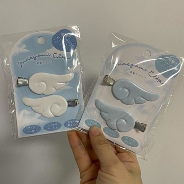 臺灣出🔥天使白色翅膀亞文化髮夾可愛少女海邊劉海甜美二次元髮卡頭飾髮飾710