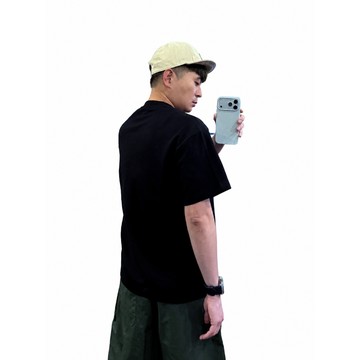 『老爺有喜』重磅原色全素絲光棉短T(NOF2604Z8103)-深藍