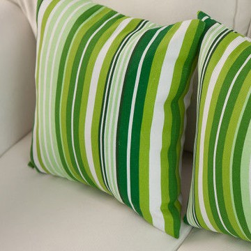 【協貿】田園鄉村宜家布藝翠綠條休閒時尚抱枕含芯