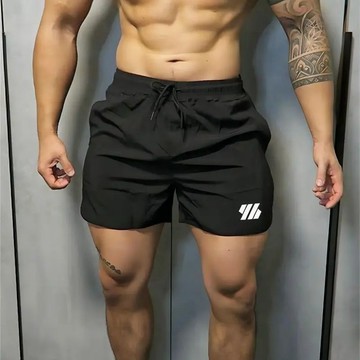 夏季超輕速幹男士運動休閒短褲籃球健身透氣寬鬆跑步四分褲薄款運動短褲男大尺碼運動褲健身短褲男健身訓練褲