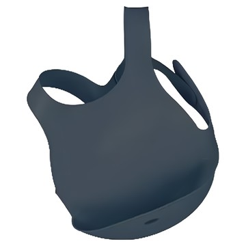 MiNiKOiOi X型立體矽膠圍兜  靜謐藍  1件  1件