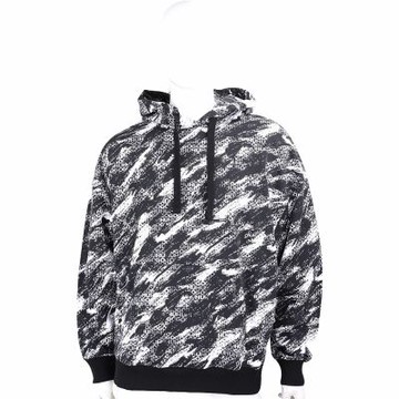 HUGO BOSS Dednex 撞色油漆感滿版字母黑白色連帽運動衫 大學T(男款)