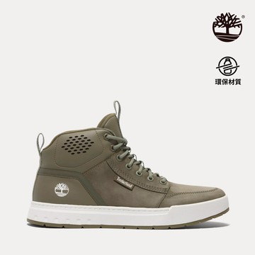 Timberland 男款深綠色皮革中筒休閒鞋|A69JSEO6