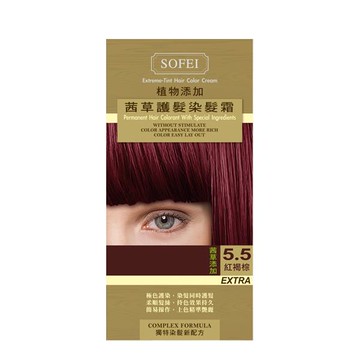 舒妃植物染髮霜-紅褐棕60g