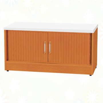 文創集 南亞塑鋼 尼拉多彩2.9尺雙側開捲門座鞋櫃(二色可選)-88.5x40.8x45cm免組