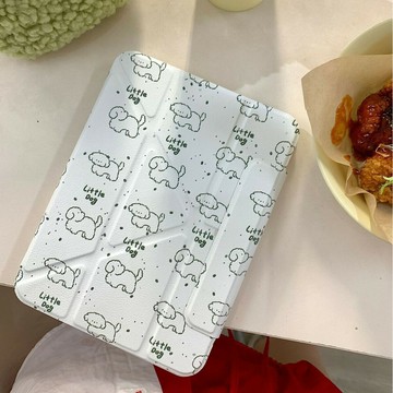 11|寸卡通線條小狗適用iPadpro2024蘋果平板保護套磁吸分離Y折10