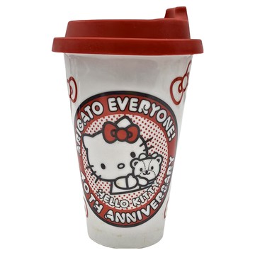 收納王妃 隨身杯 - 陶瓷杯  Hello Kitty 40週年  300cc  1個