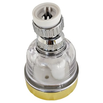 Water More 水摩爾 三段增壓油切省水噴灑頭 360度旋轉  金色  1個