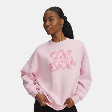 UA 女 Rival Flc OS Varsity 長袖大學T 熱銷商品
