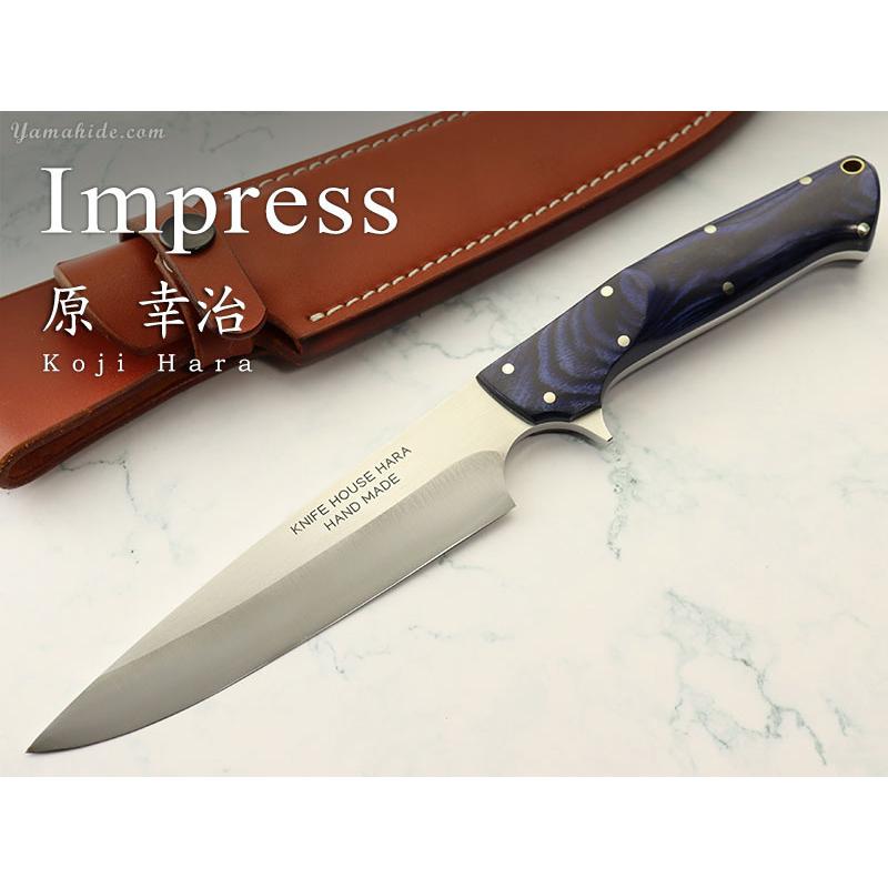 原 幸治 作 インプレス パッカーウッド パープル ブッシュクラフトナイフ Koji Hara  custom knife