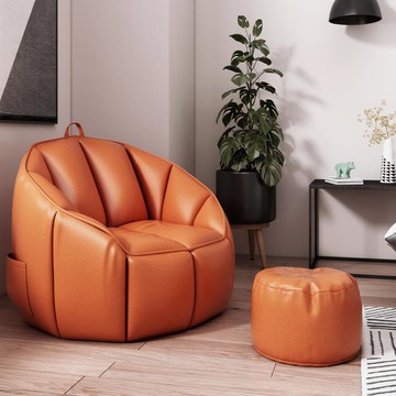 促銷活動~懶人沙發臥室小型沙發陽台榻榻米單人輕奢皮質舒適休閒小沙包躺椅 雙11全館免運