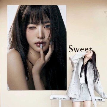 👀超吸晴👀服裝店海報 咖啡廳海報 房間裝飾 墻麵裝飾 張元英超大高清海報ive韓國Kpop店鋪裝飾貼紙自粘背膠服裝店貼畵