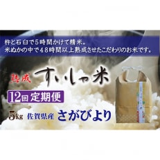 熟成すいしゃ米 佐賀県産さがびより 5kg 全12回