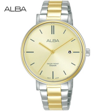 ALBA 雅柏 簡約時尚氣質腕錶/銀X金/36mm (VJ32-X342G/AG8N98X1)