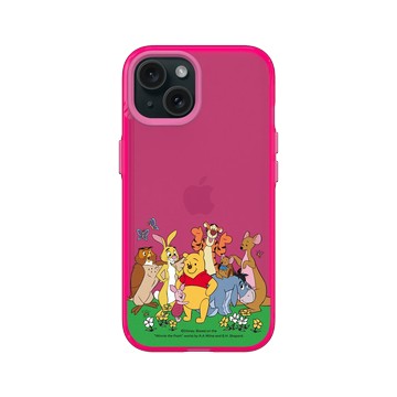 iPhone 15 Clear 粉漾桃 - 迪士尼-小熊維尼 Disney Winnie The Pooh - 維尼和朋友們