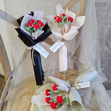 針織玫瑰花束  現貨 快速出貨