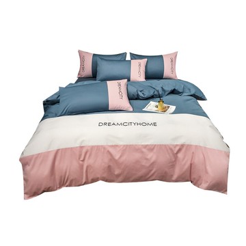 南極人ins北歐風60支四件套全棉純棉床單被套床笠三件套床上用品4