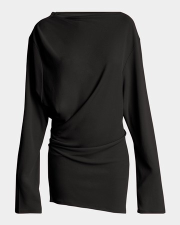 Croisiere Draped Backless Mini Dress