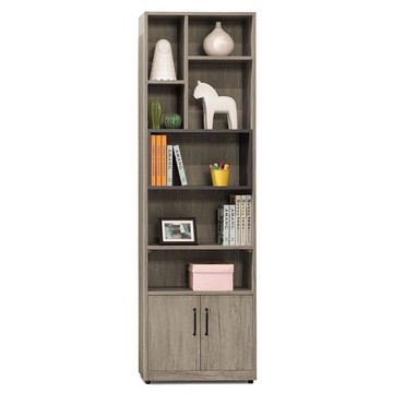 【H&D東稻家居】簡約2尺二門書櫃(TJS1-07138)