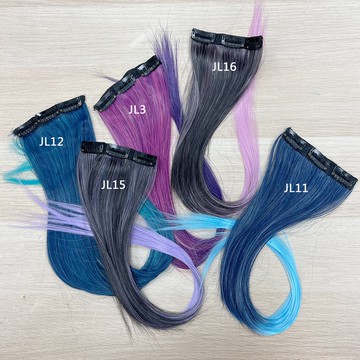 魔髮樂 假髮髮片 彩色假髮 挑染髮片 接髮 三扣直髮 萬聖節髮型 JL