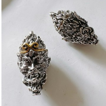 拾悦手作材料/約18.5x36mm義大利工藝重工銅合金黑神話立體悟空頭吊飾/掛飾/配件配飾/滴流/串珠DIY半成品/現貨